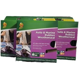 Duck Brand Auto Marine Rubber Weatherseal 3/8in x 5/16in x 17ft  EPDM 3 Pack‎